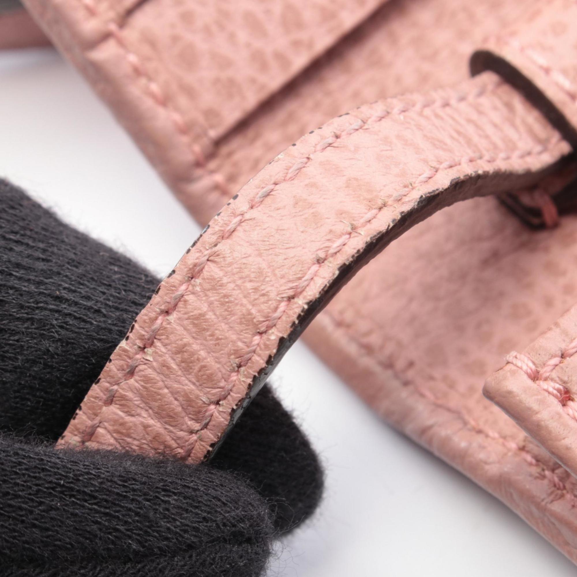 Gucci Pink Leather Handbag Shoulder Bag (Pre-Owned)