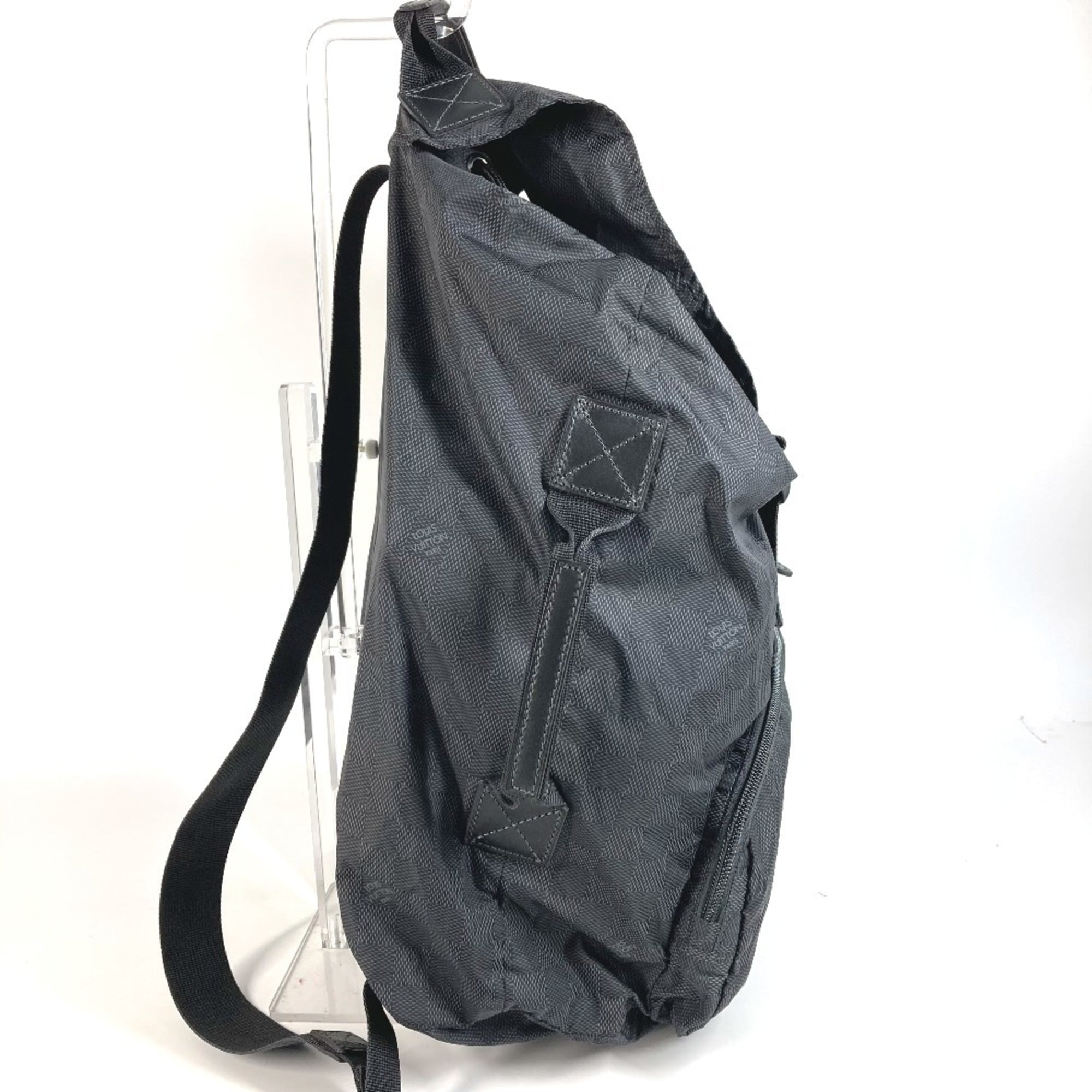 Louis Vuitton Damier Aventure Black Leather Nylon Backpack