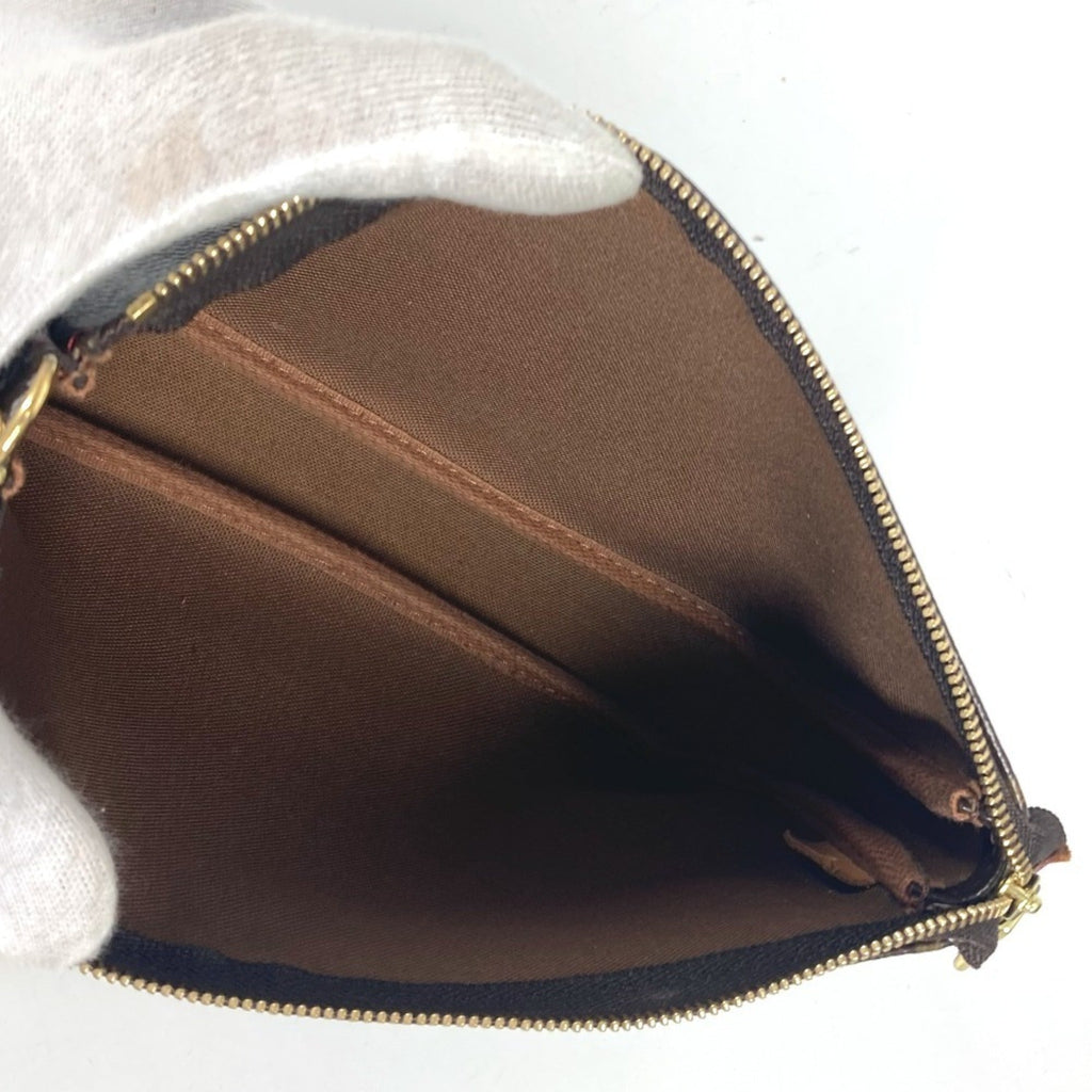 Louis Vuitton Monogram Brown Monogram Cherry Red Color Pochette Pouch