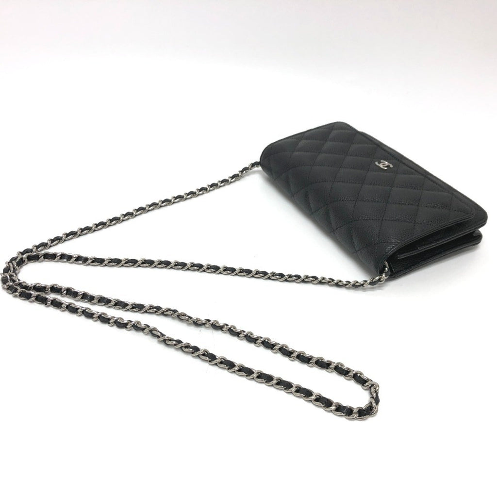 Chanel Black Caviar Leather Shoulder Bag