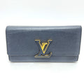 Louis Vuitton Black Noir Leather Long Wallet