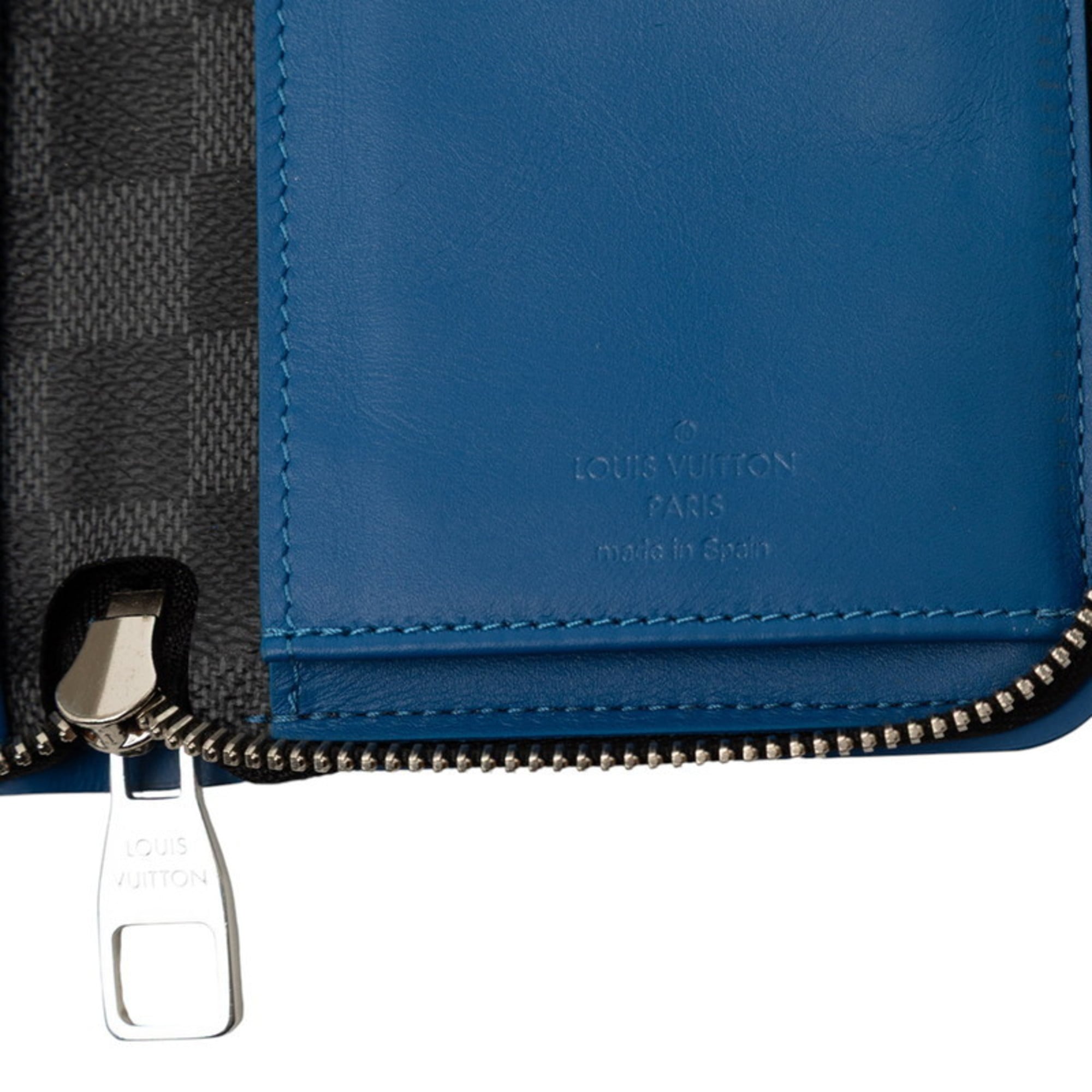 Louis Vuitton Damier Graphite Black Blue Damier Graphite Gray Damier Graphite Long Wallet