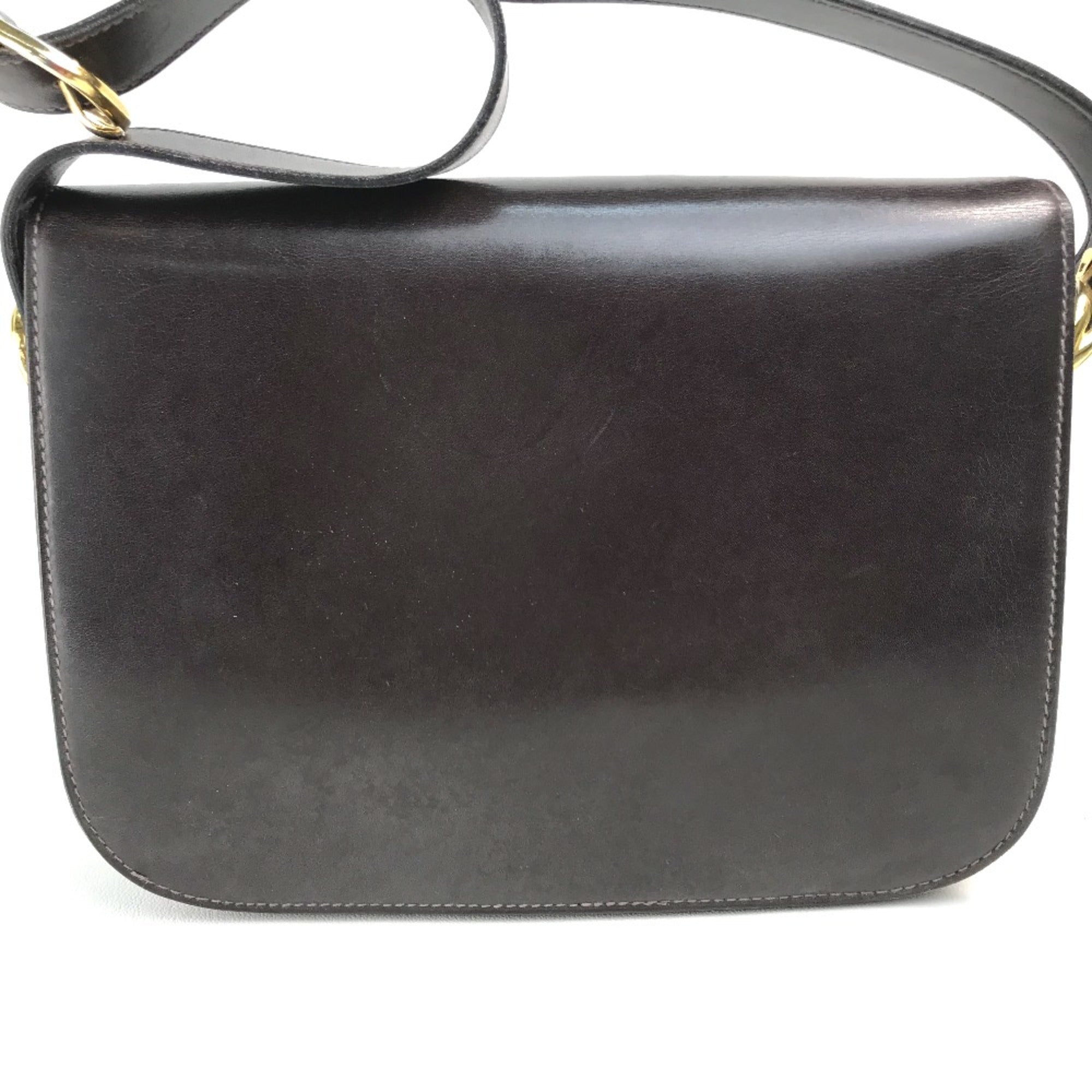 Celine Brown Leather Shoulder Bag