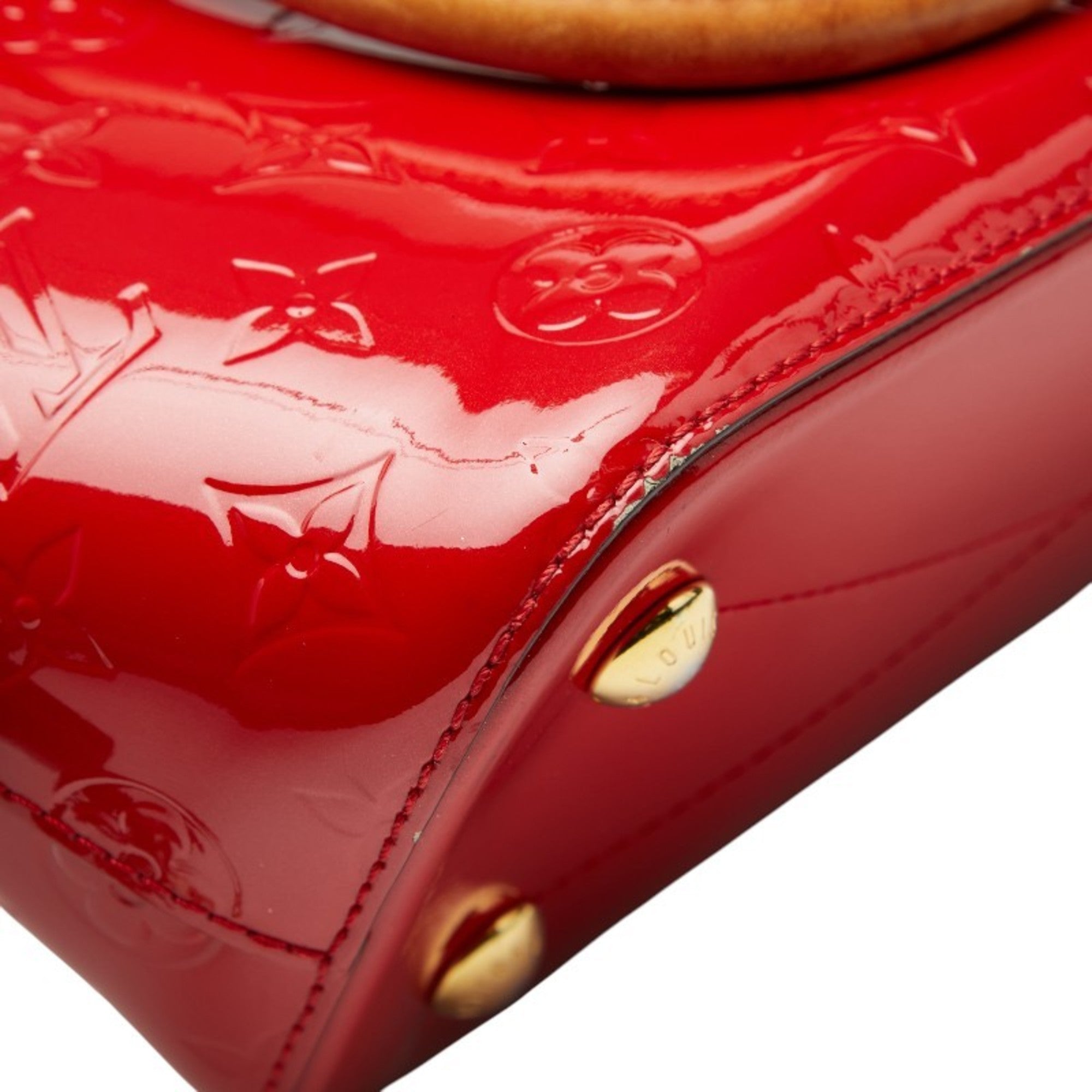 Louis Vuitton Cerise Red Color Patent Leather Handbag Shoulder Bag
