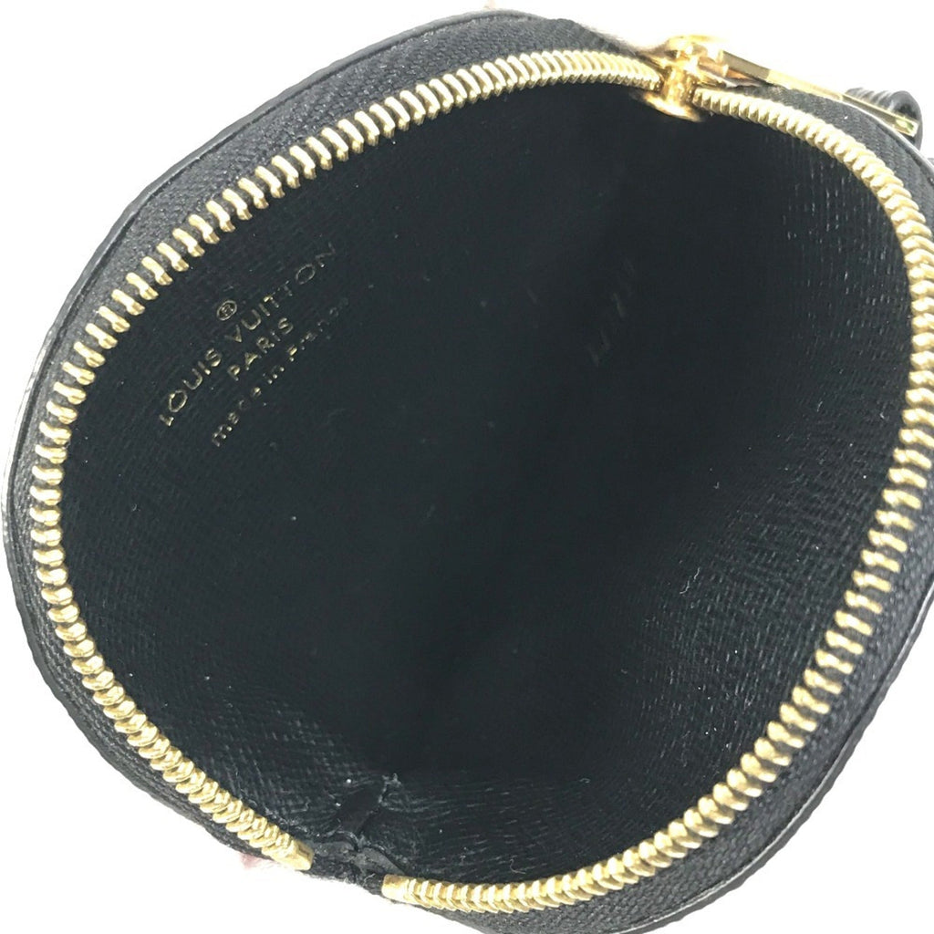 Louis Vuitton Monogram Black Red Color White Monogram Coin Purse/Coin Case