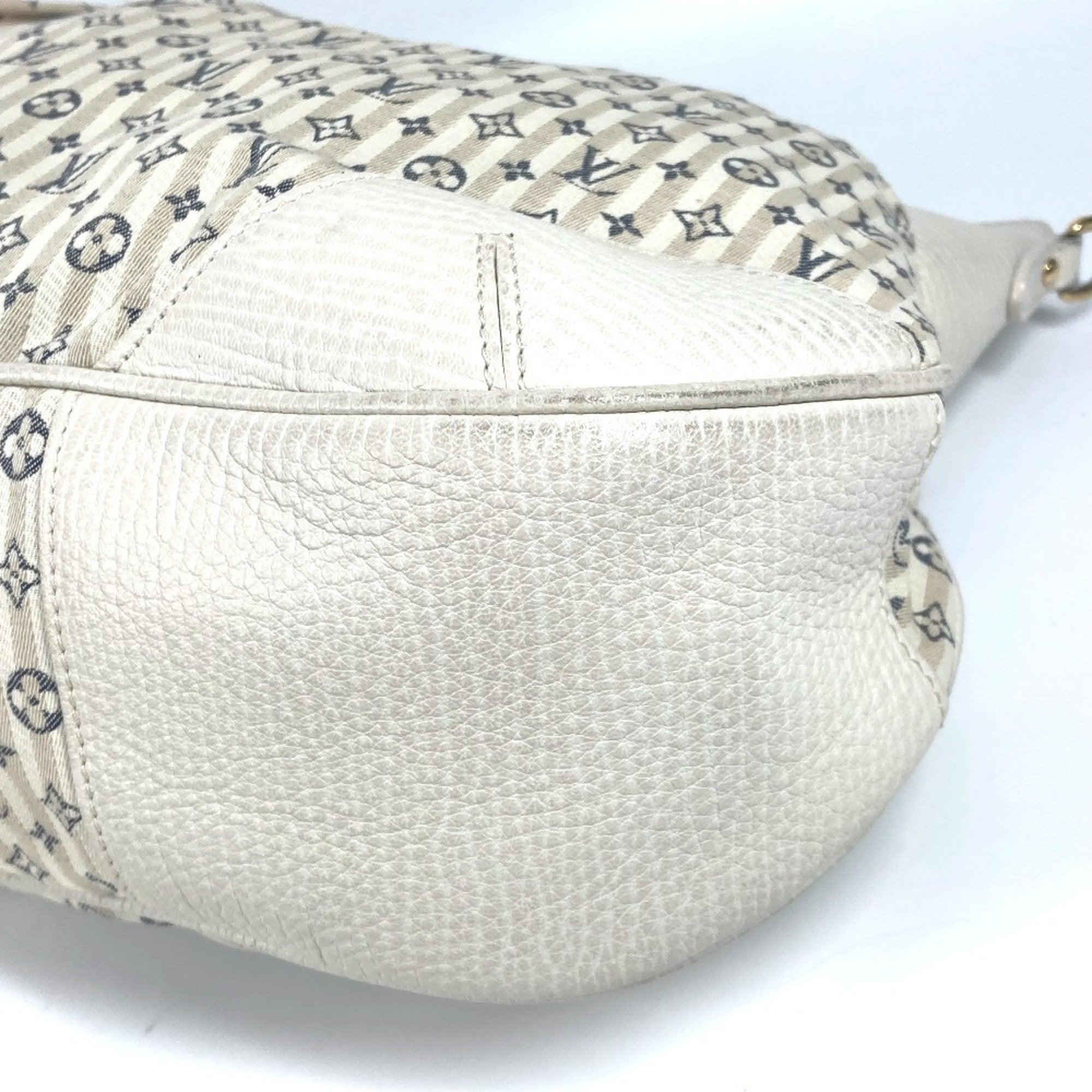 Louis Vuitton Blue White Monogram Mini Handbag Shoulder Bag Tote Bag