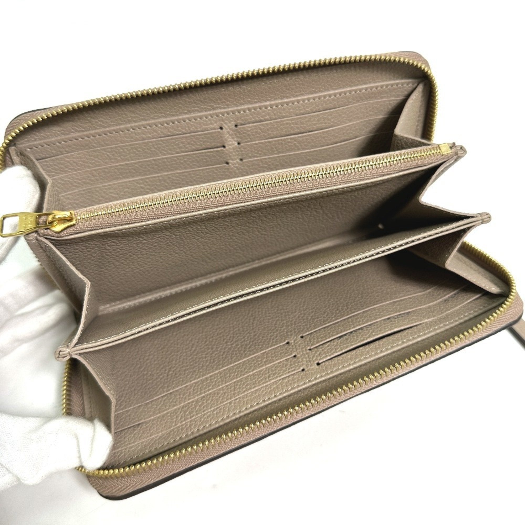 Louis Vuitton Monogram Empreinte Beige Tourterelle Monogram Empreinte Long Wallet