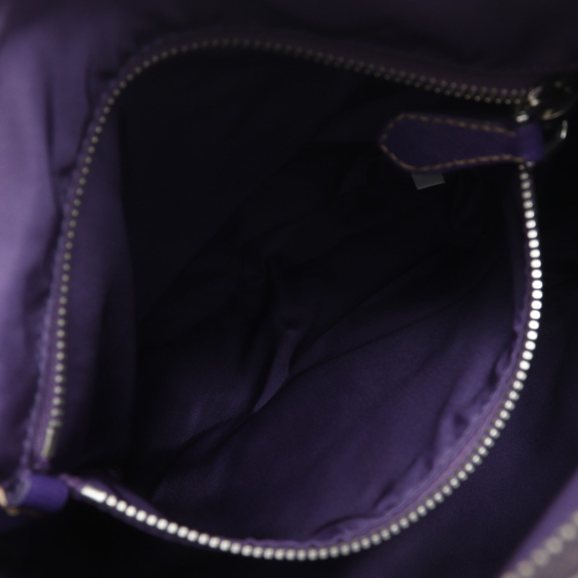 Prada Purple Nylon Leather Shoulder Bag