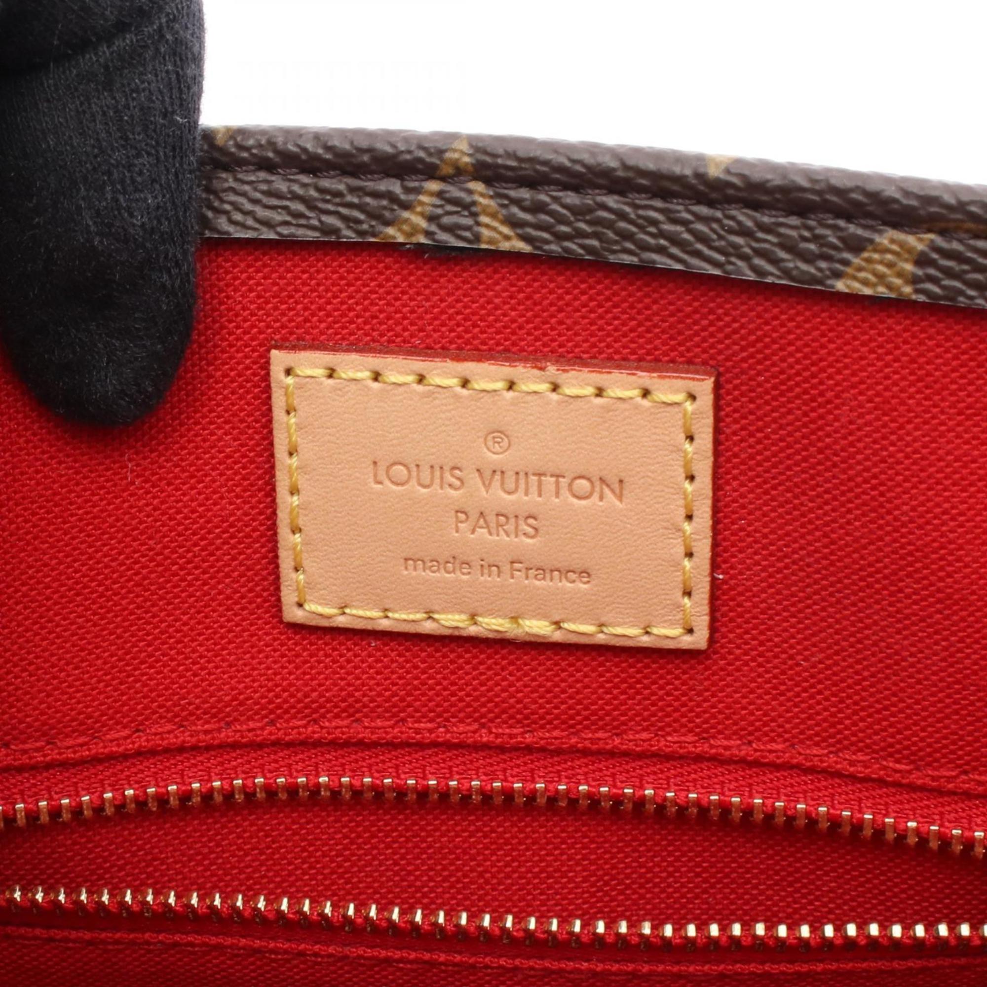 Louis Vuitton Brown Coated Canvas Leather Handbag
