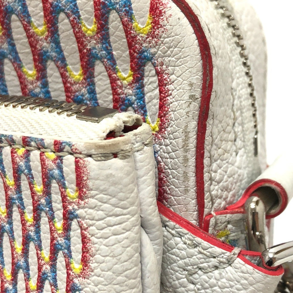 Louis Vuitton White Yellow Damier Canvas Pouch Shoulder Bag