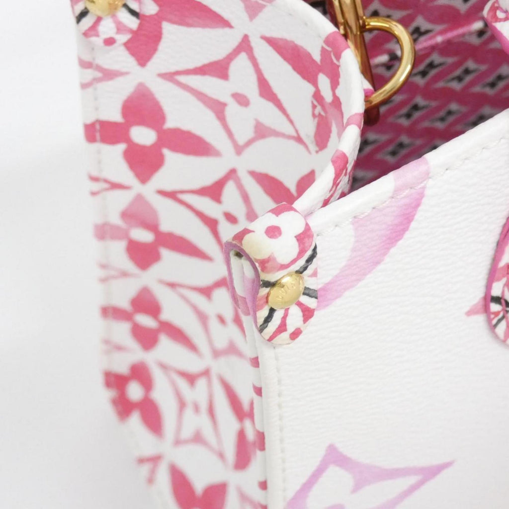 Louis Vuitton Pink Coated Canvas Handbag