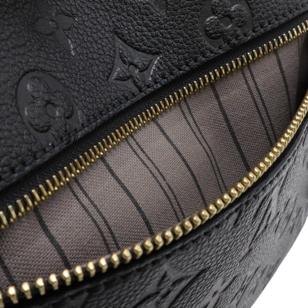 Louis Vuitton Black Noir Monogram Empreinte Leather Handbag Pochette