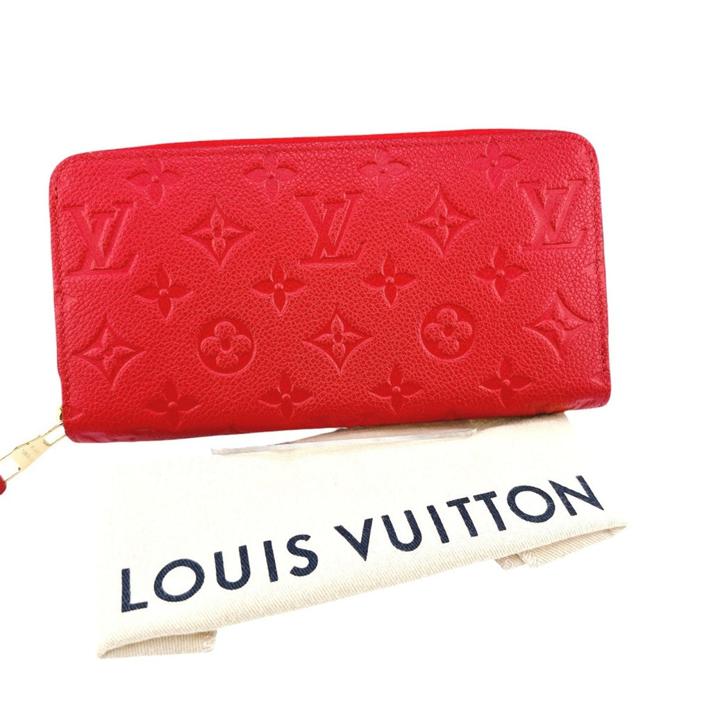 Louis Vuitton Red Color Monogram Empreinte Long Wallet