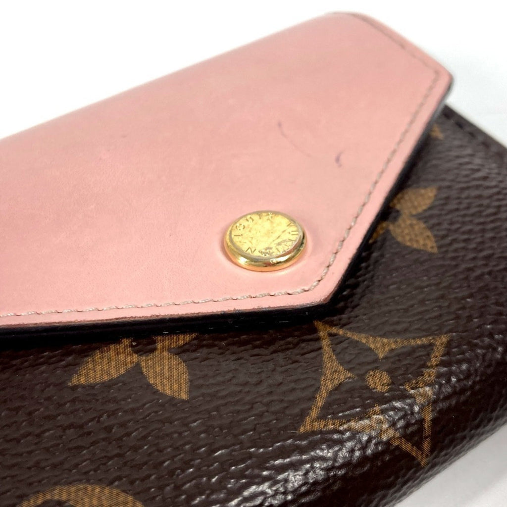 Louis Vuitton Monogram Brown Pink Rose Ballerine Monogram Wallet (Tri-Fold)