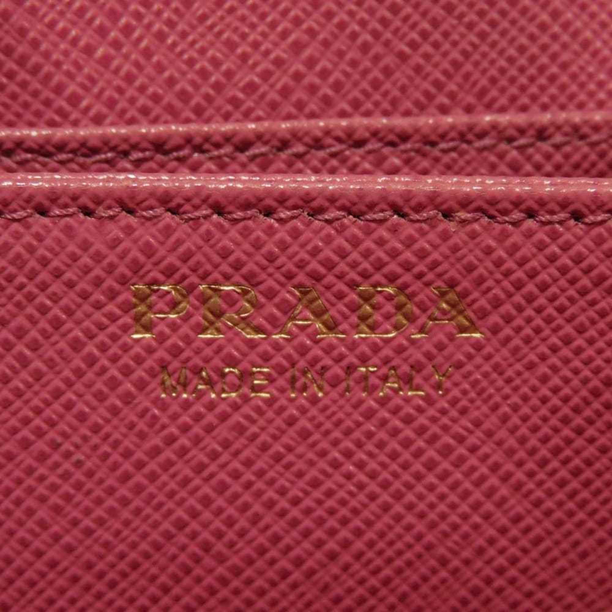 Prada Saffiano Pink Leather Coin Purse/Coin Case