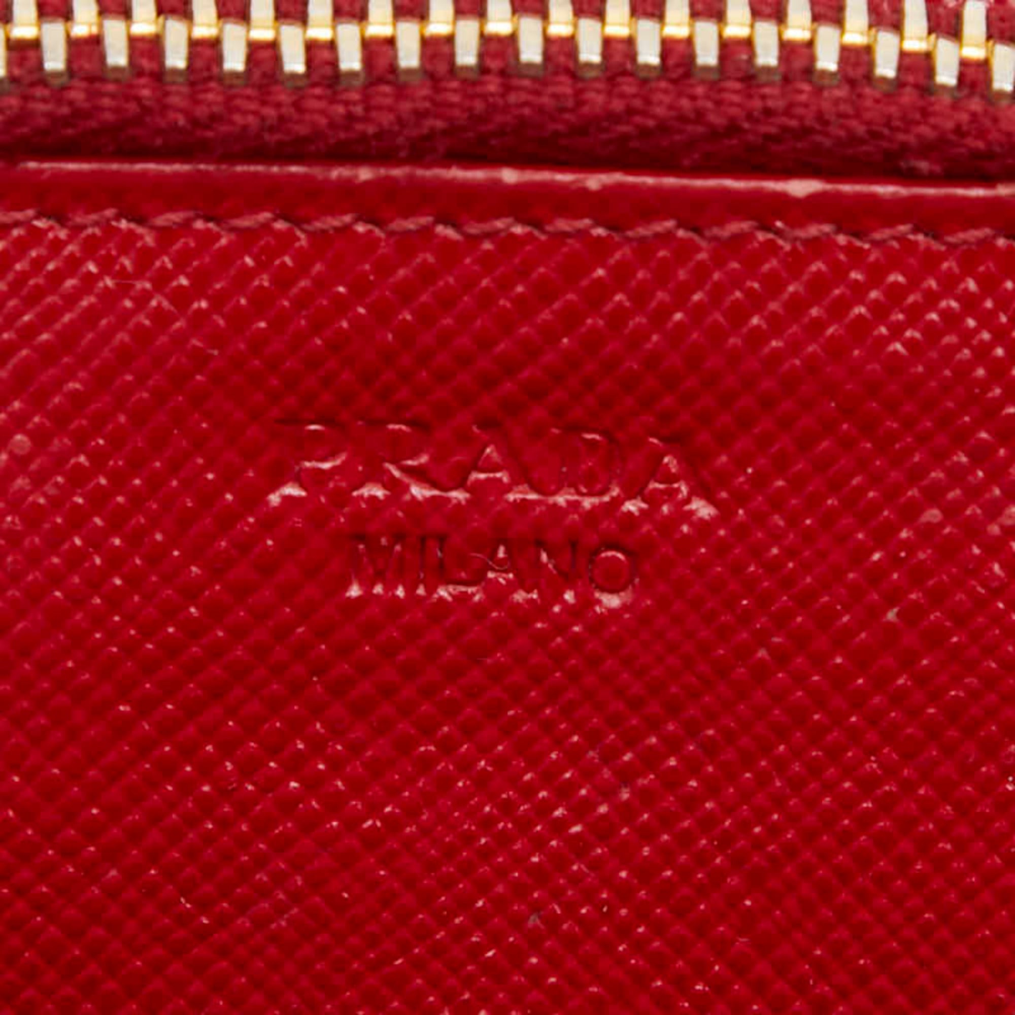 Prada Red Color Leather Shoulder Bag