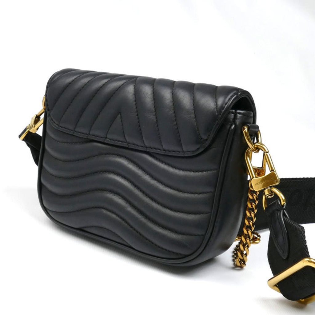 Louis Vuitton Black Leather Pochette Shoulder Bag