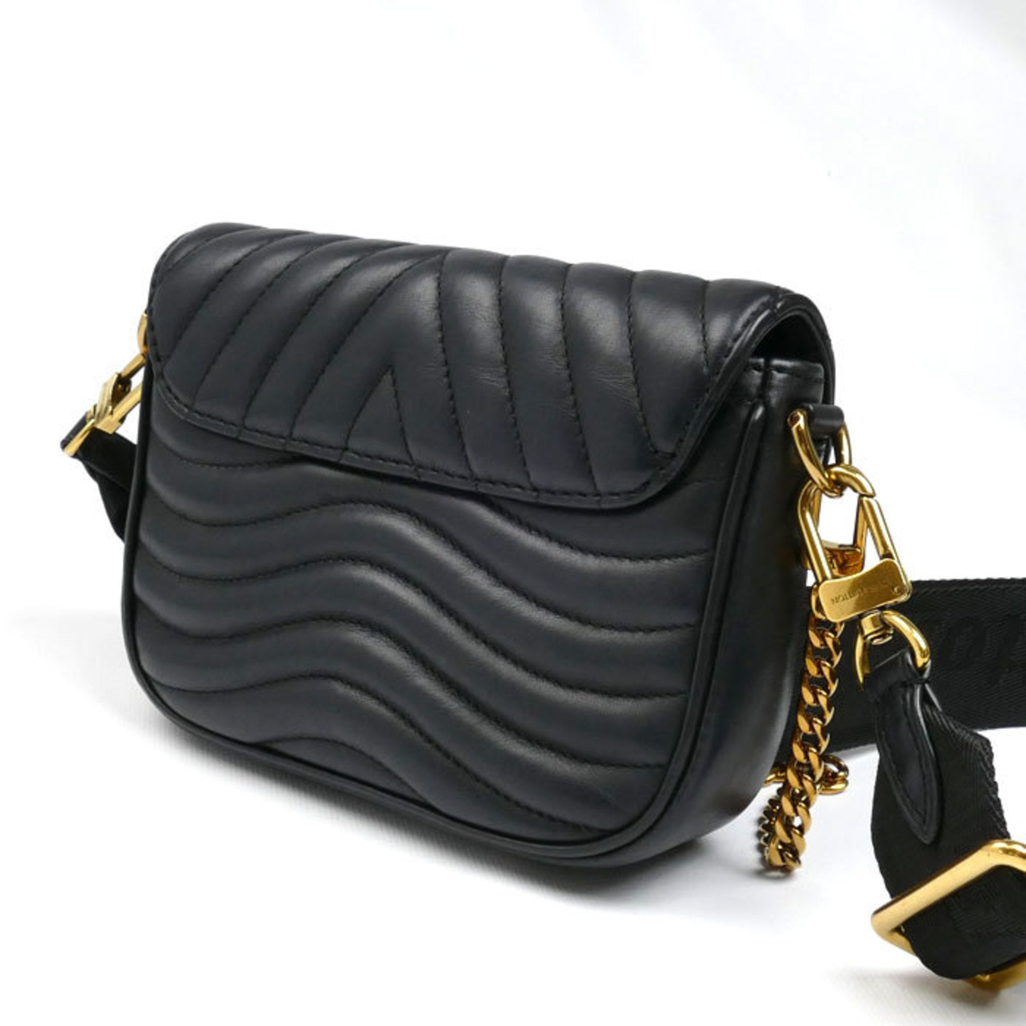 Louis Vuitton Black Leather Pochette Shoulder Bag