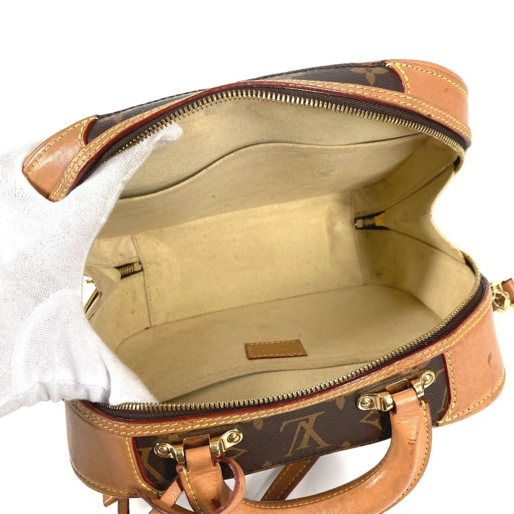 Louis Vuitton Brown Monogram Boston Bag Handbag Shoulder Bag