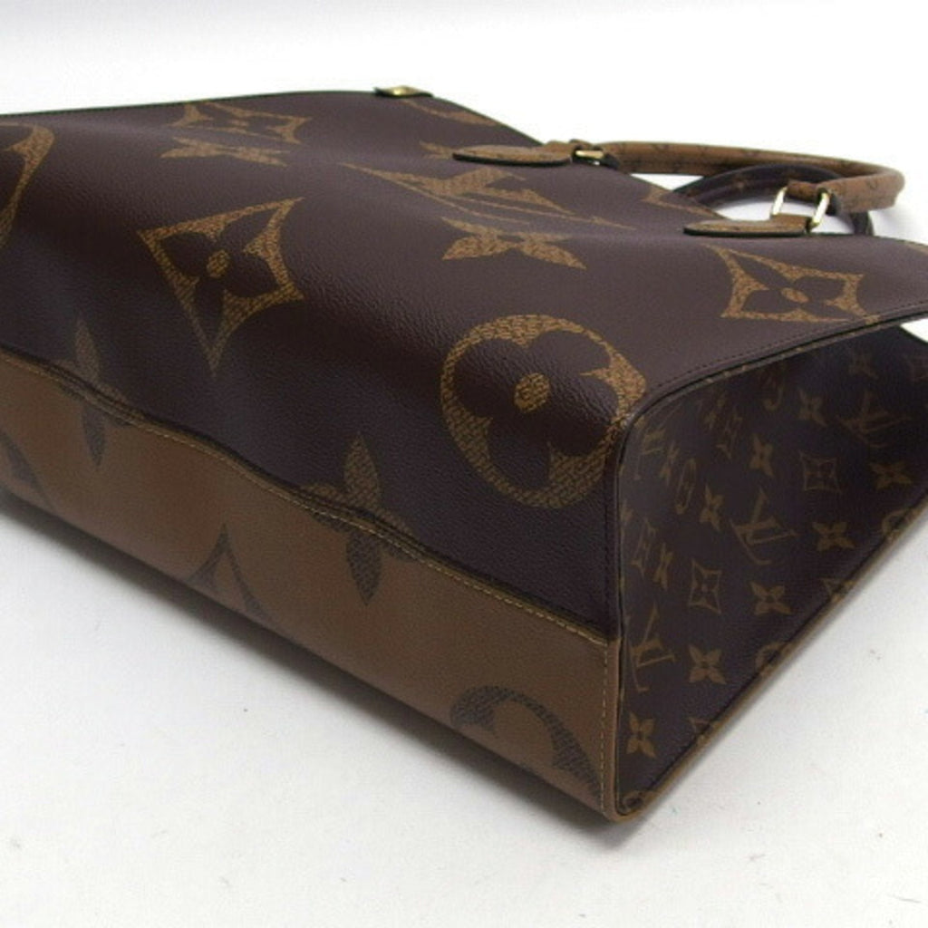 Louis Vuitton Monogram Dark Brown Marron Monogram Monogram Reverse Shoulder Bag Tote Bag