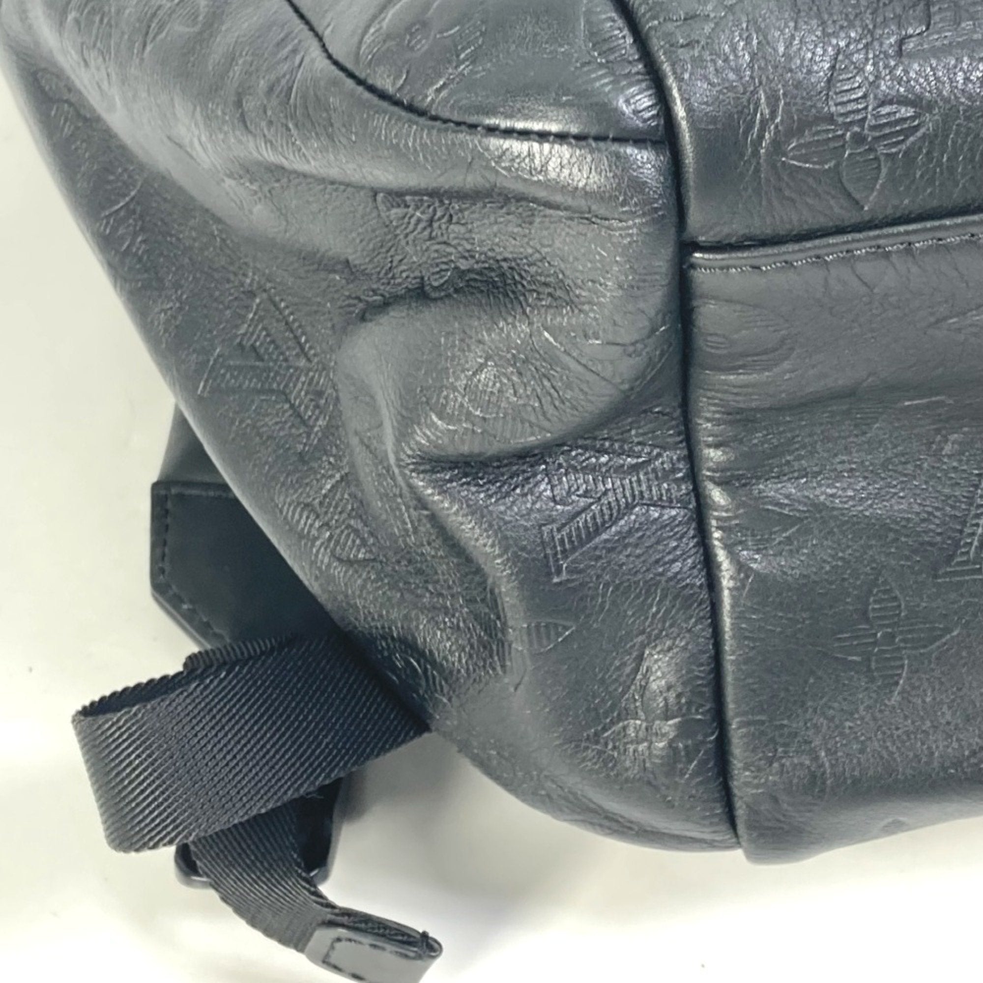Louis Vuitton Black Leather Backpack