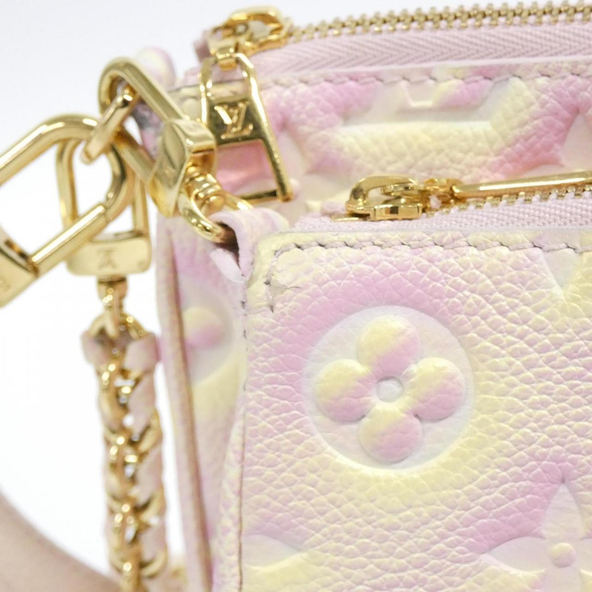 Louis Vuitton Light Pink Leather Pochette Shoulder Bag