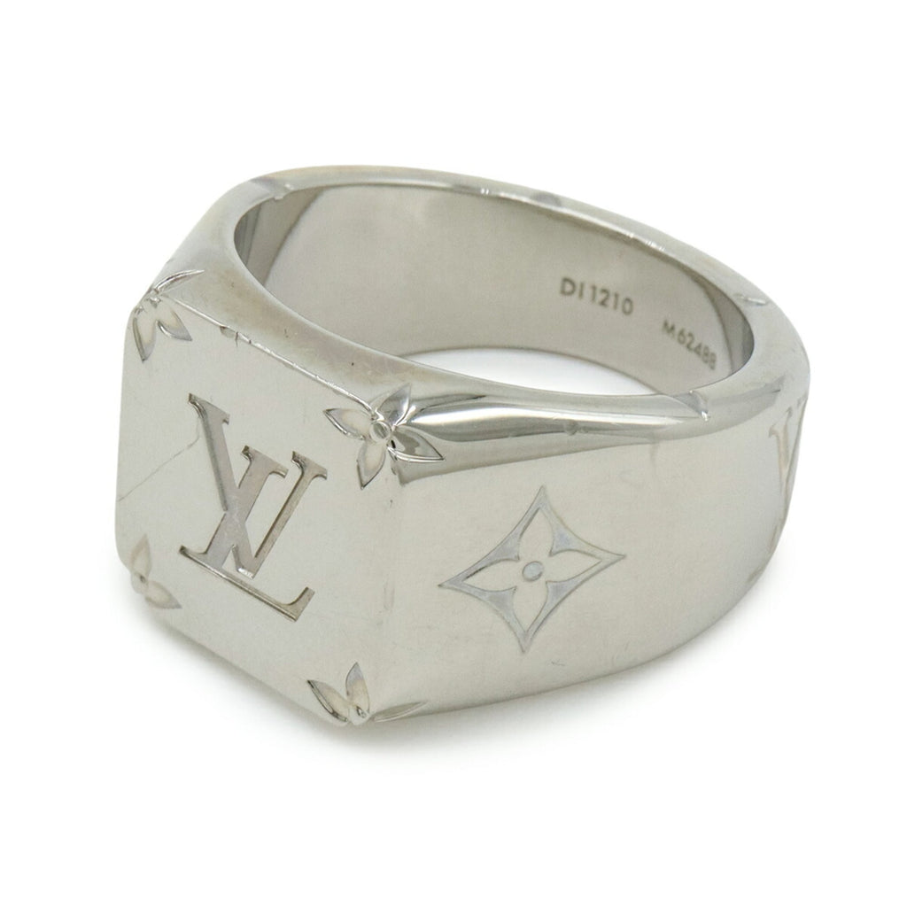 Louis Vuitton Silver Metal Band Ring