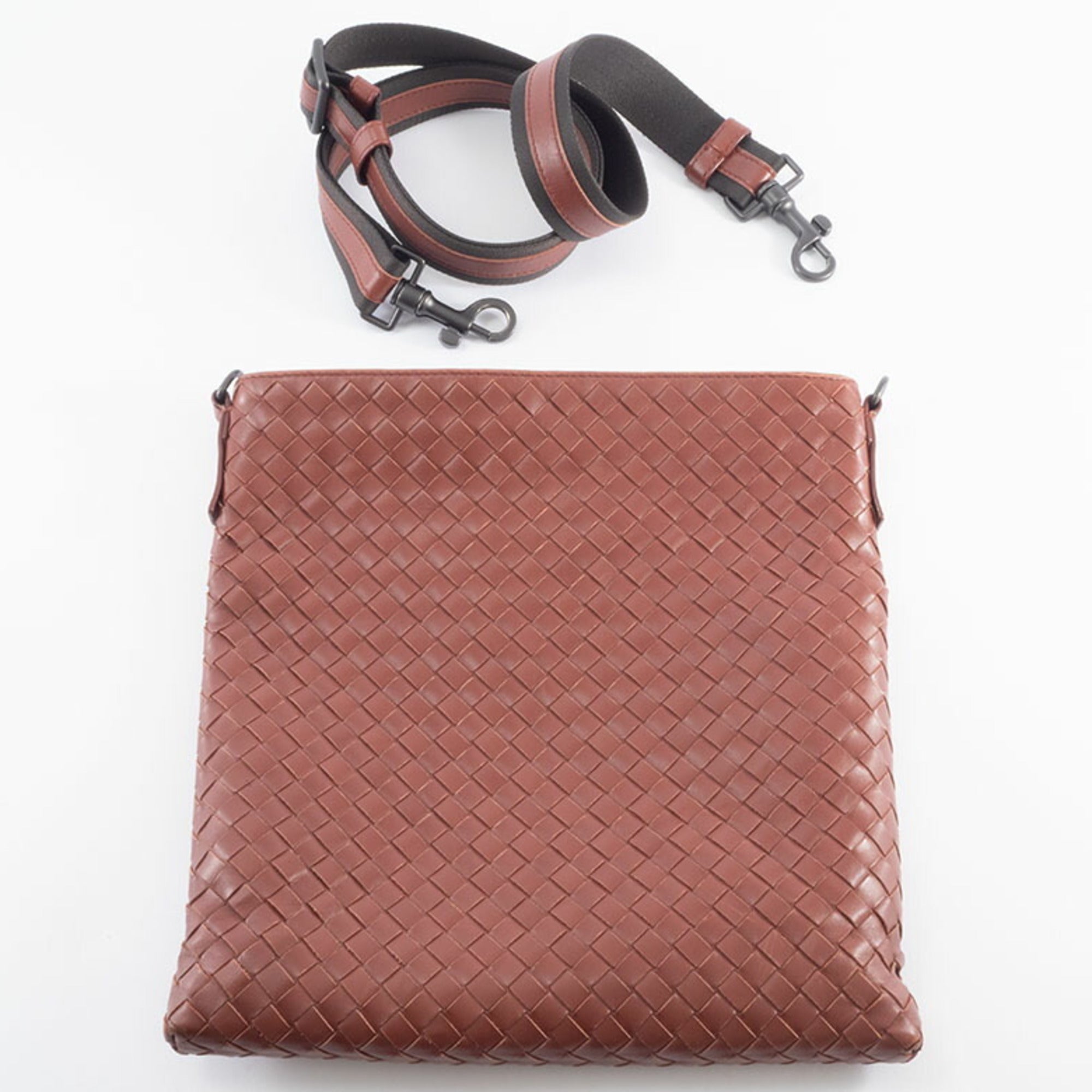 Bottega Veneta Intrecciato Brown Leather Shoulder Bag