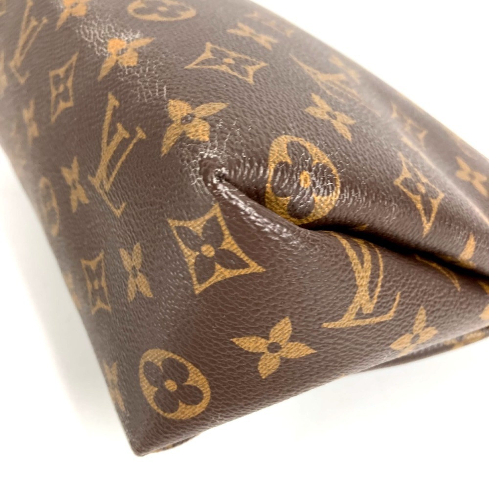 Louis Vuitton Black Brown Monogram Clutch Bag Pouch