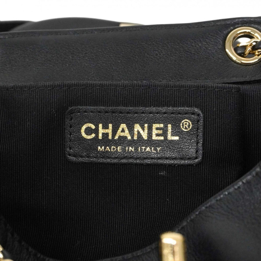 Chanel Black Leather Backpack