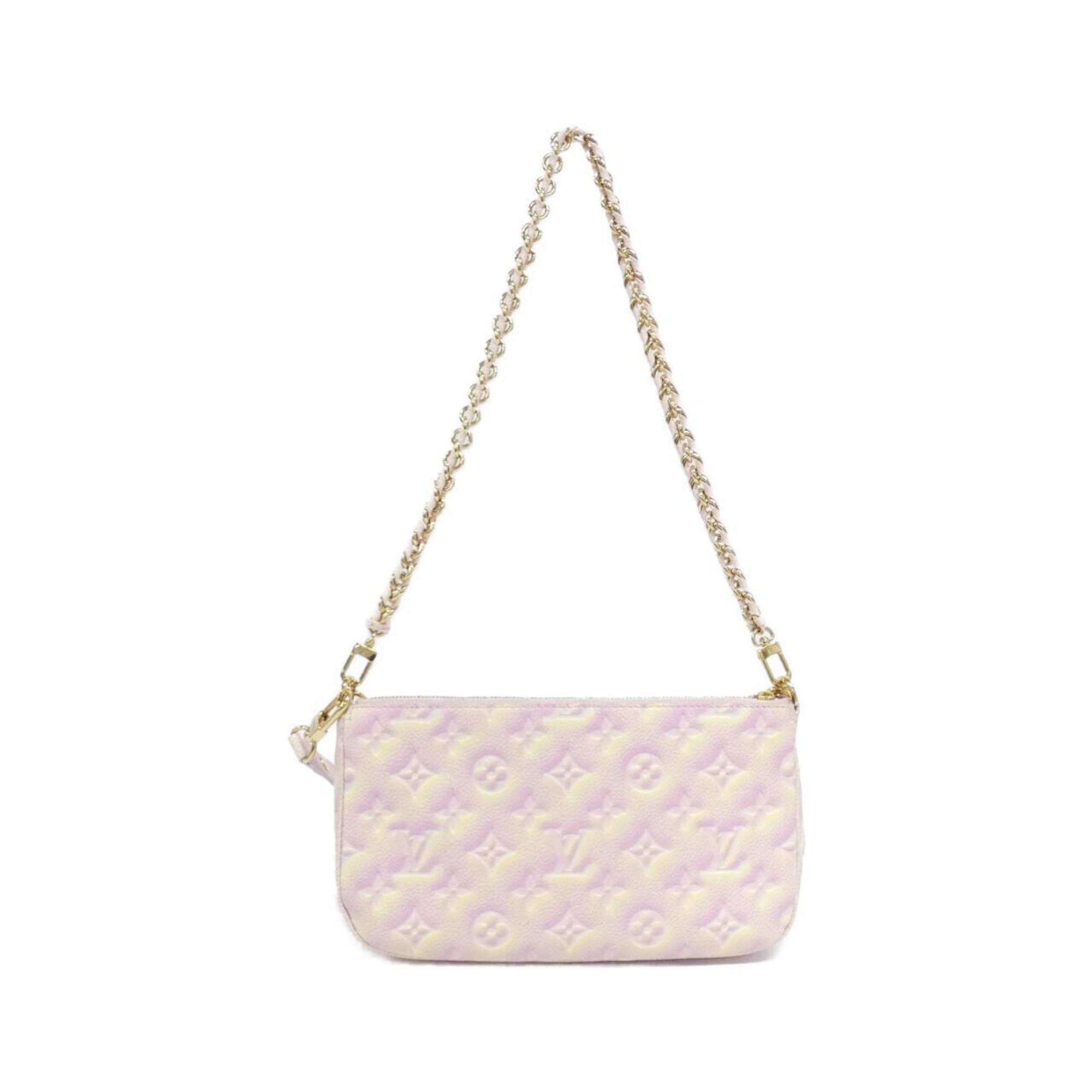 Louis Vuitton Light Pink Leather Pochette Shoulder Bag