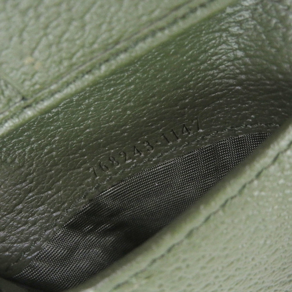 Gucci Gray Khaki Gg Canvas Leather Wallet (Bi-Fold) (Pre-Owned)