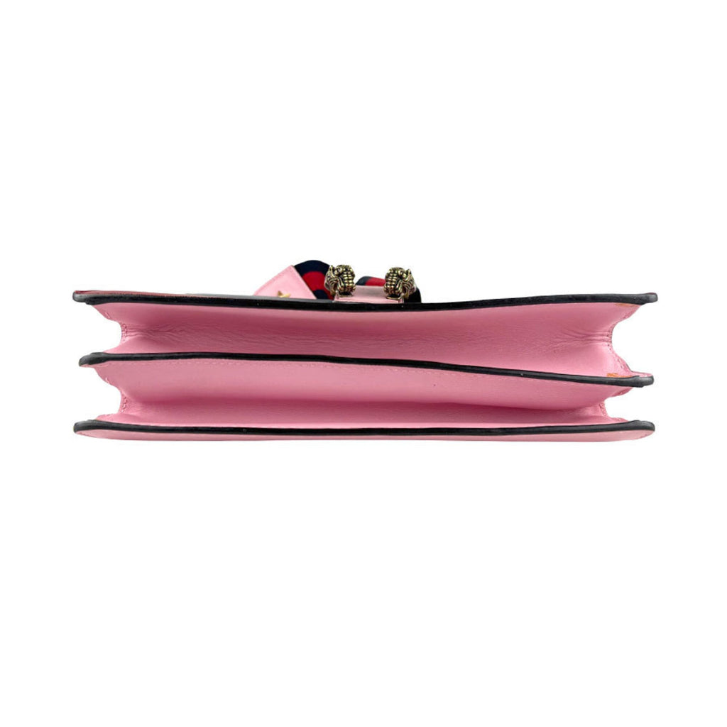 Gucci Navy Pink Red Color Leather Handbag Shoulder Bag (Pre-Owned)