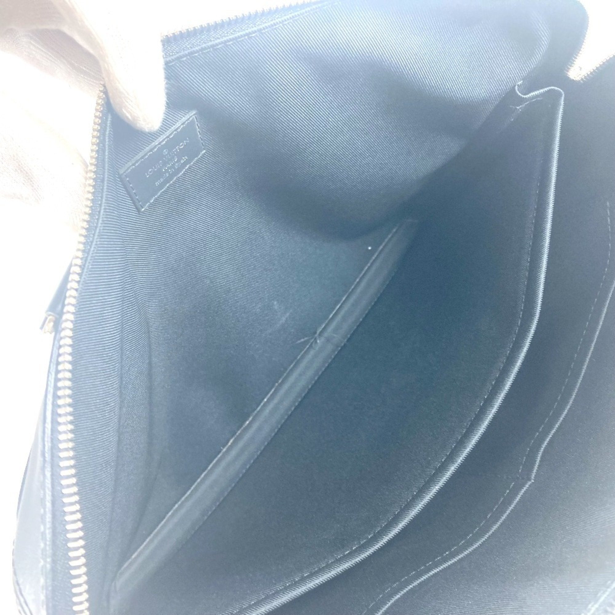 Louis Vuitton Black Noir Epi Leather Briefcase Tote Bag