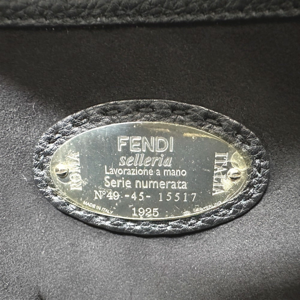 Fendi Black Leather Backpack