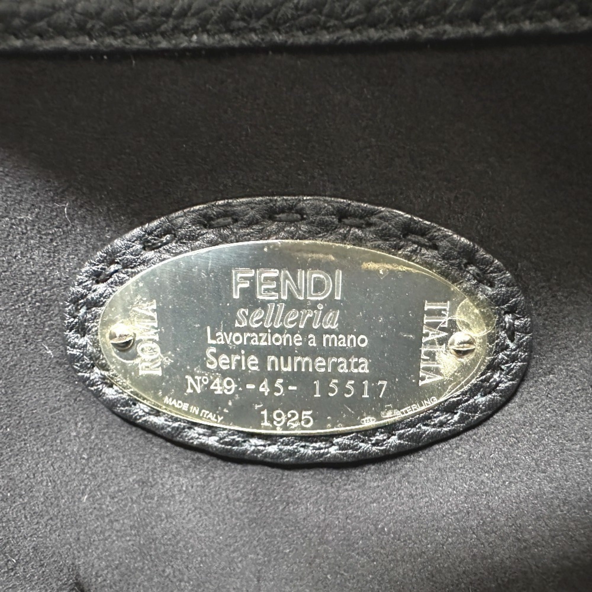 Fendi Black Leather Backpack