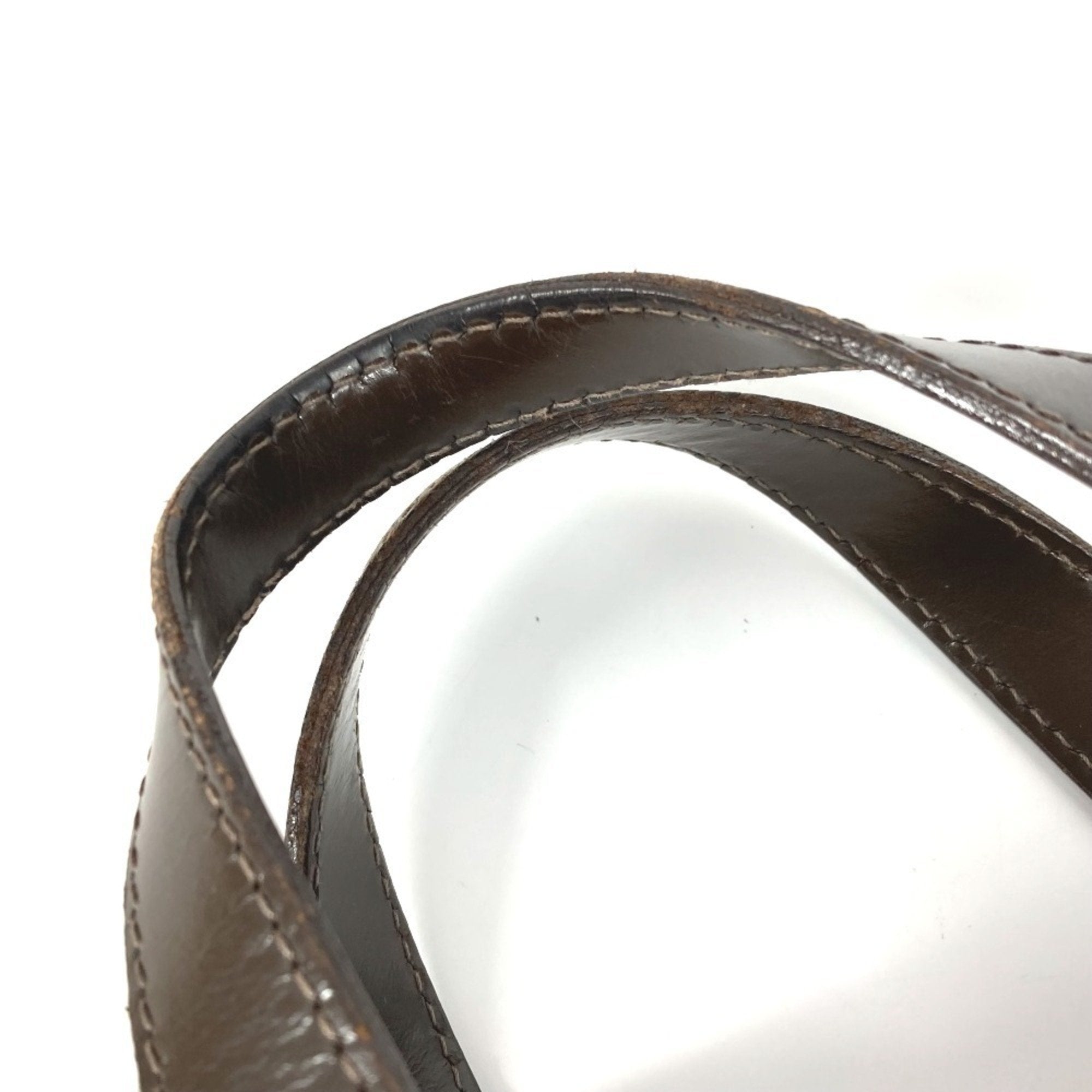 Louis Vuitton Brown Grizzly Taiga Leather Handbag Tote Bag