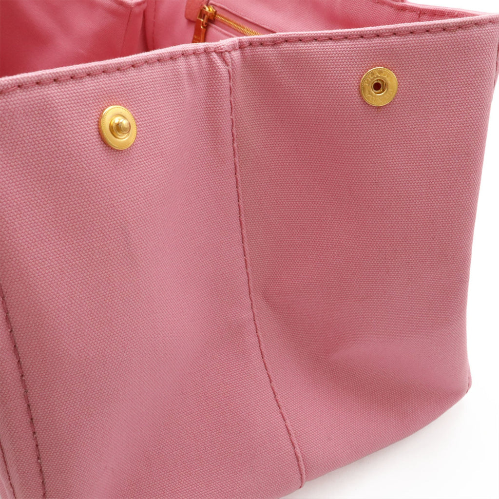 Prada Canapa Pink Canvas Handbag Tote Bag