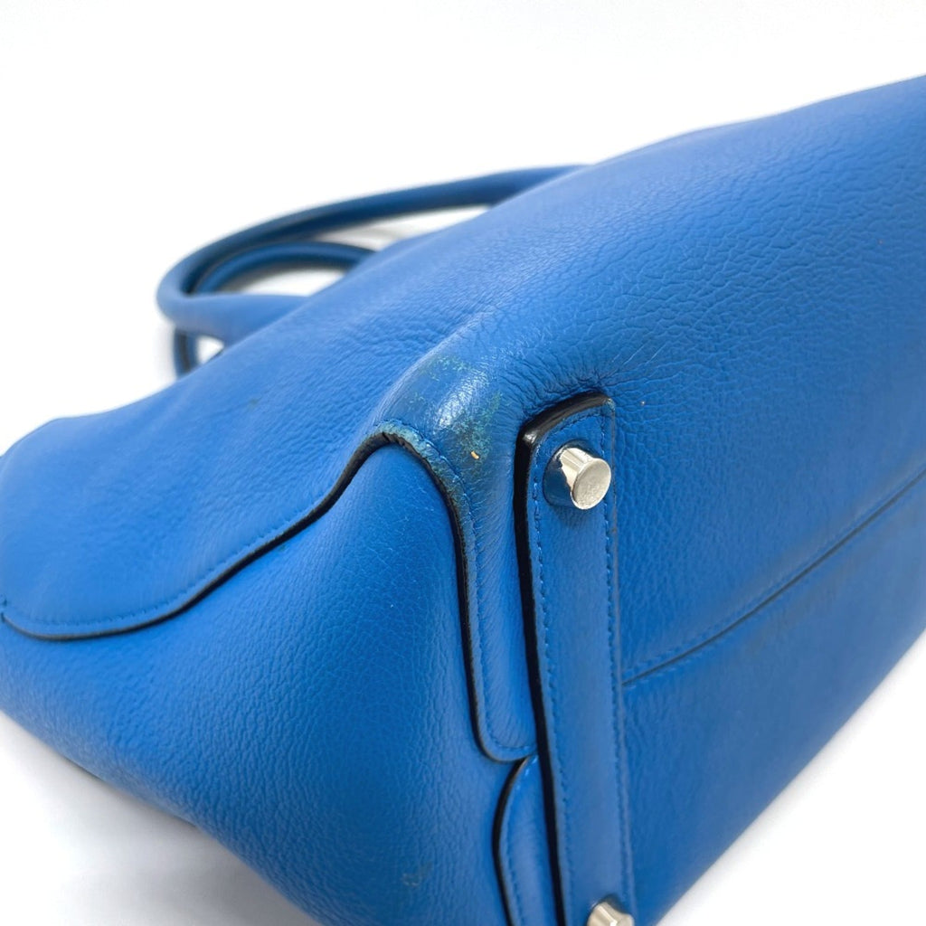 Christian Dior Blue Leather Tote Bag (Pre-Owned)