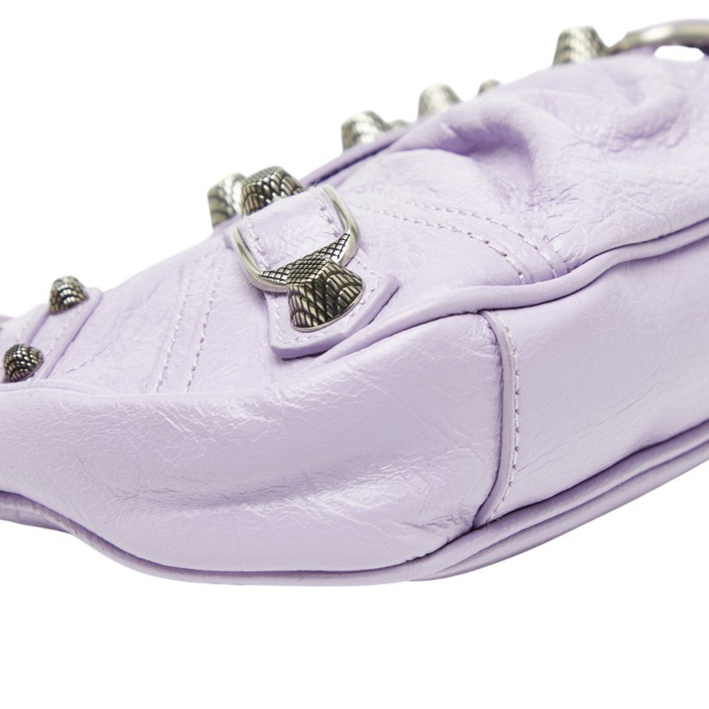 Balenciaga Purple Leather Handbag Shoulder