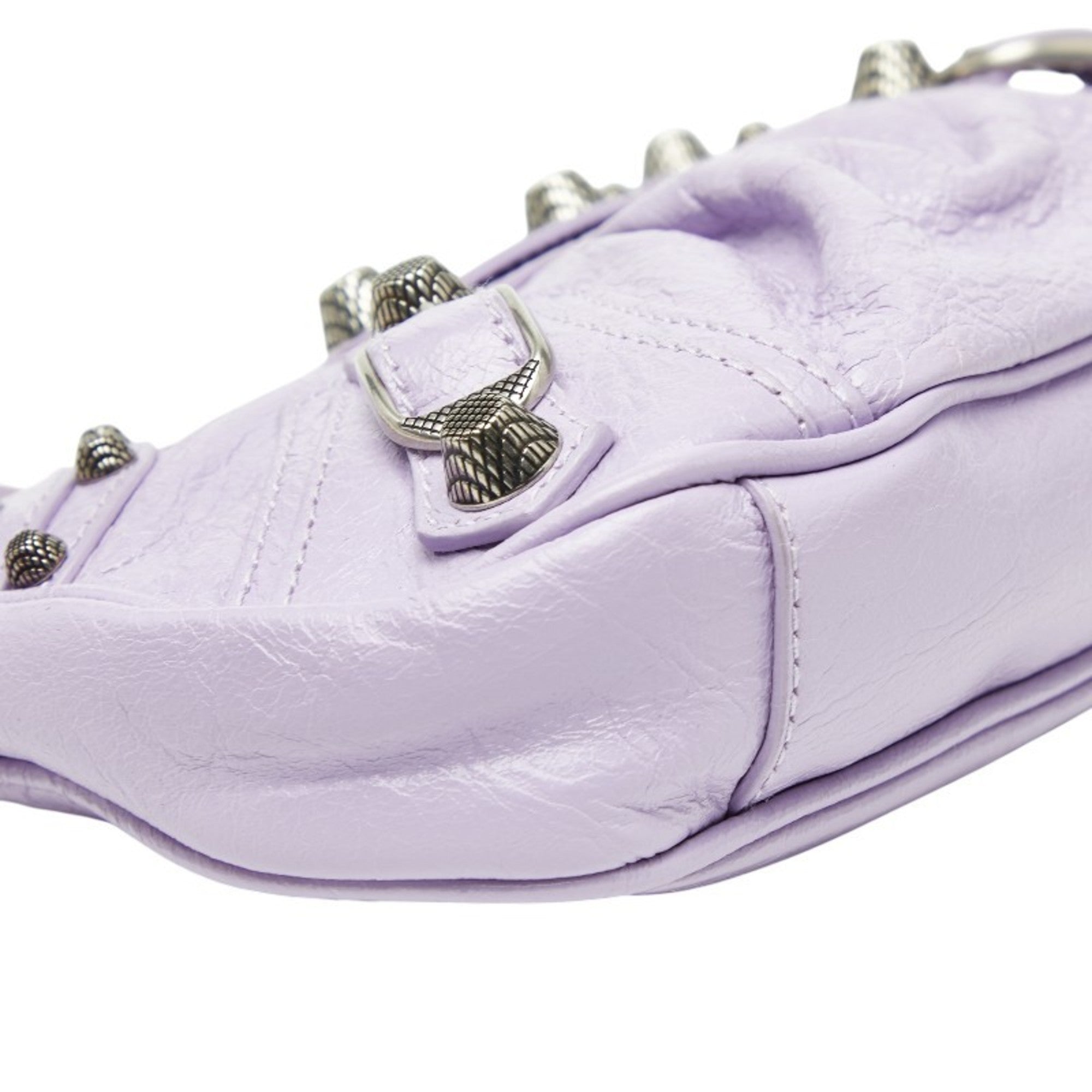 Balenciaga Purple Leather Handbag Shoulder