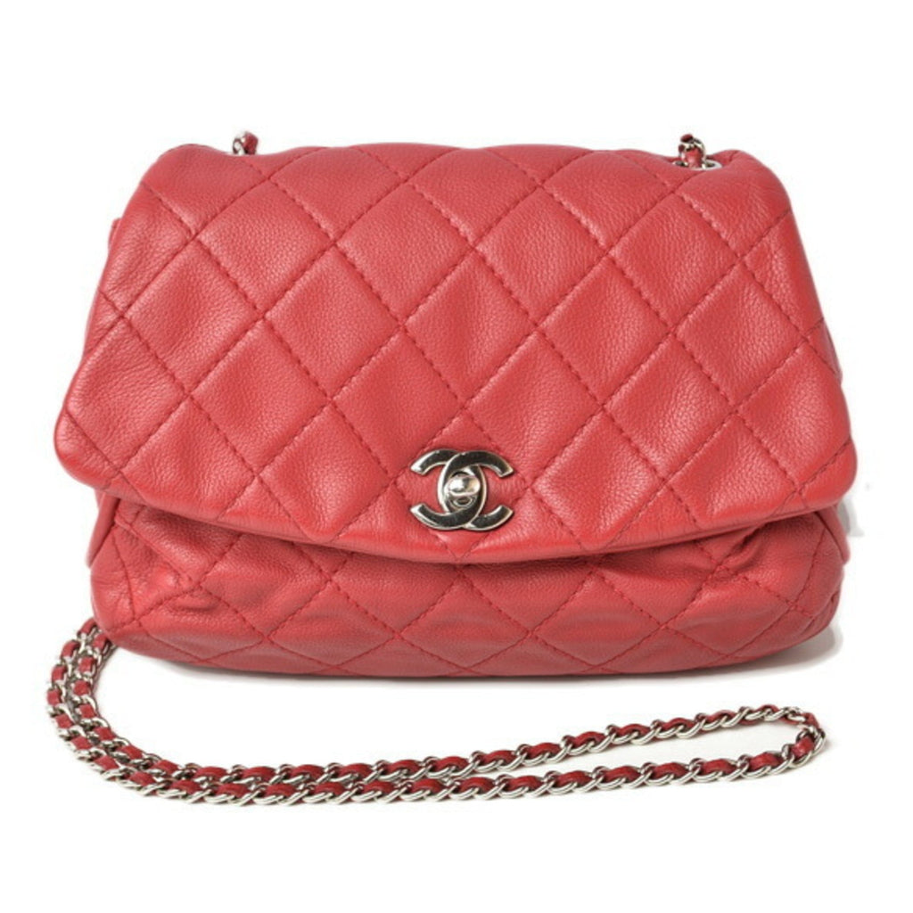 Chanel Red Color Leather Shoulder Bag
