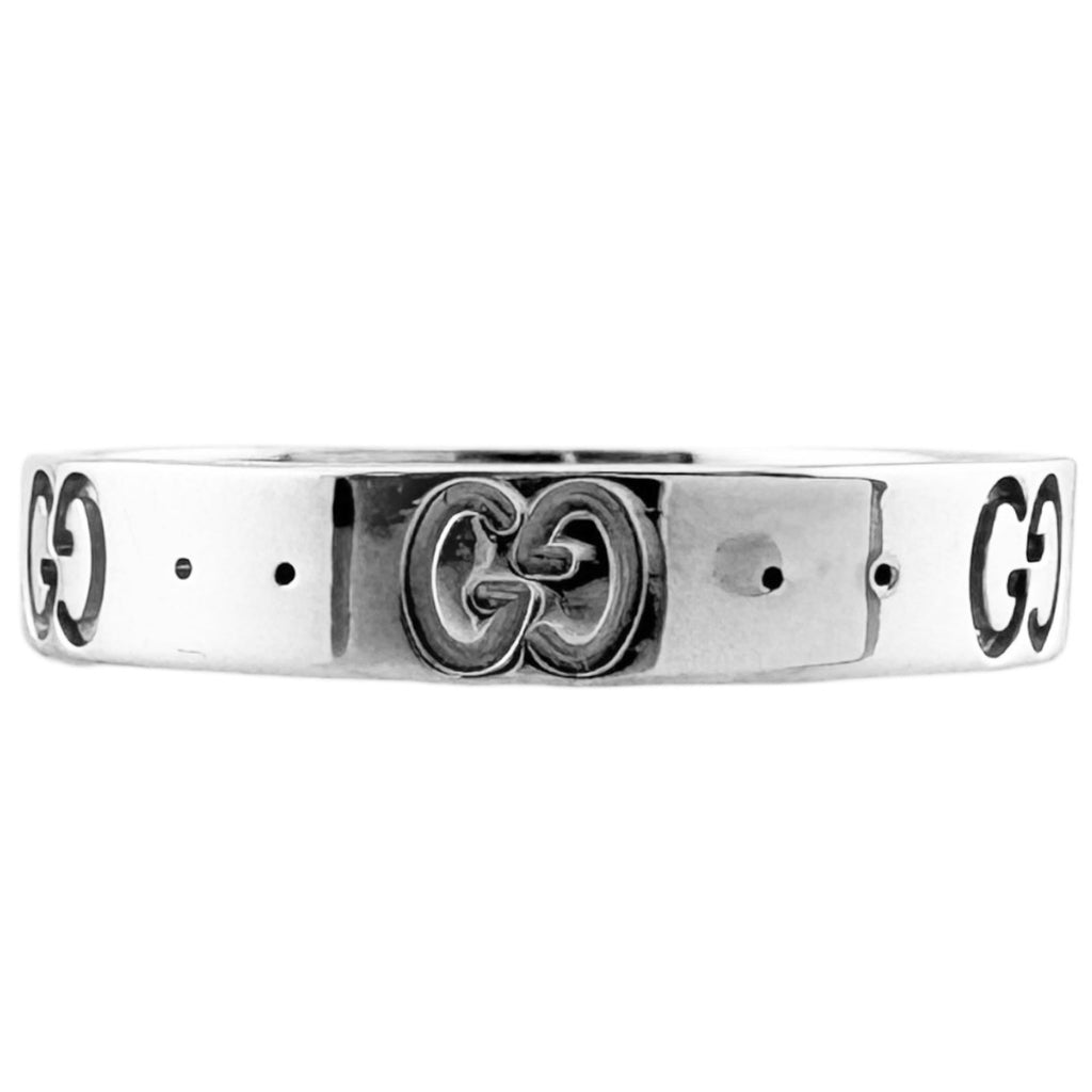 Gucci White Gold White Gold (18K) Band Ring (Pre-Owned)
