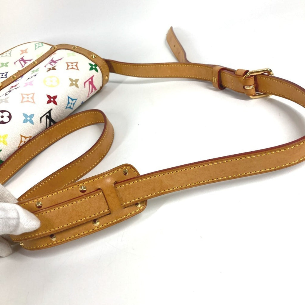 Louis Vuitton Blanc White Monogram Multicolore Pochette Shoulder Bag
