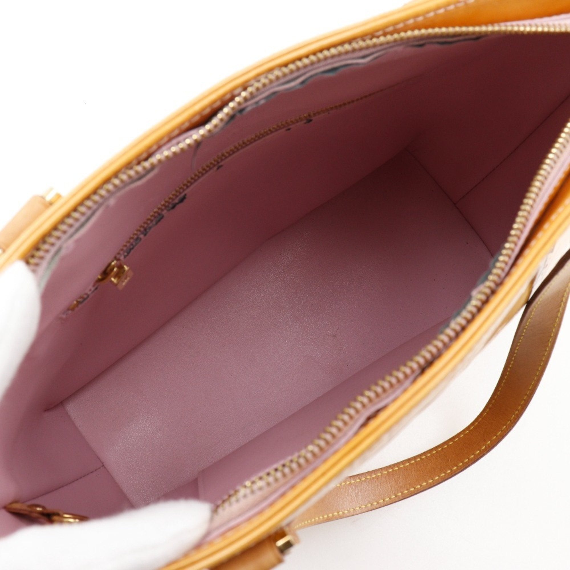 Louis Vuitton Rose Yellow Monogram Vernis Tote Bag