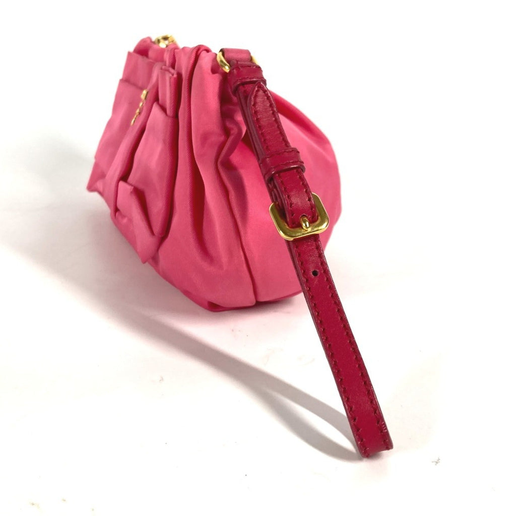 Prada Pink Bow Clutch Bag Pouch