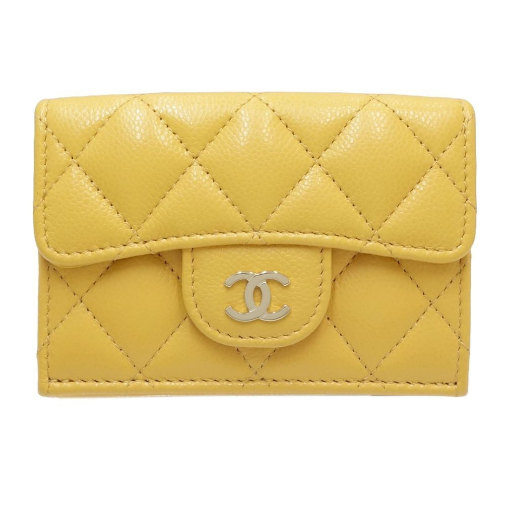 Chanel Yellow Grained Calfskin Wallet (Tri-Fold)