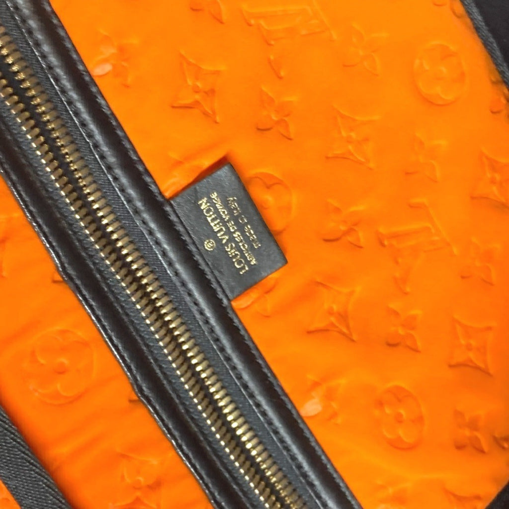 Louis Vuitton Orange Microfiber Shoulder Bag Tote Bag