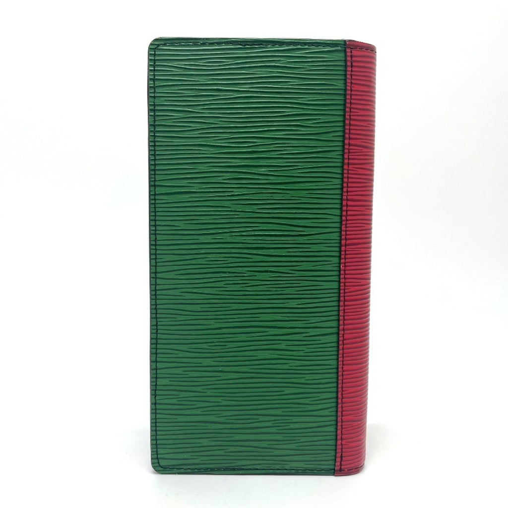 Louis Vuitton Epi Blue Green Red Color Epi Leather Long Wallet