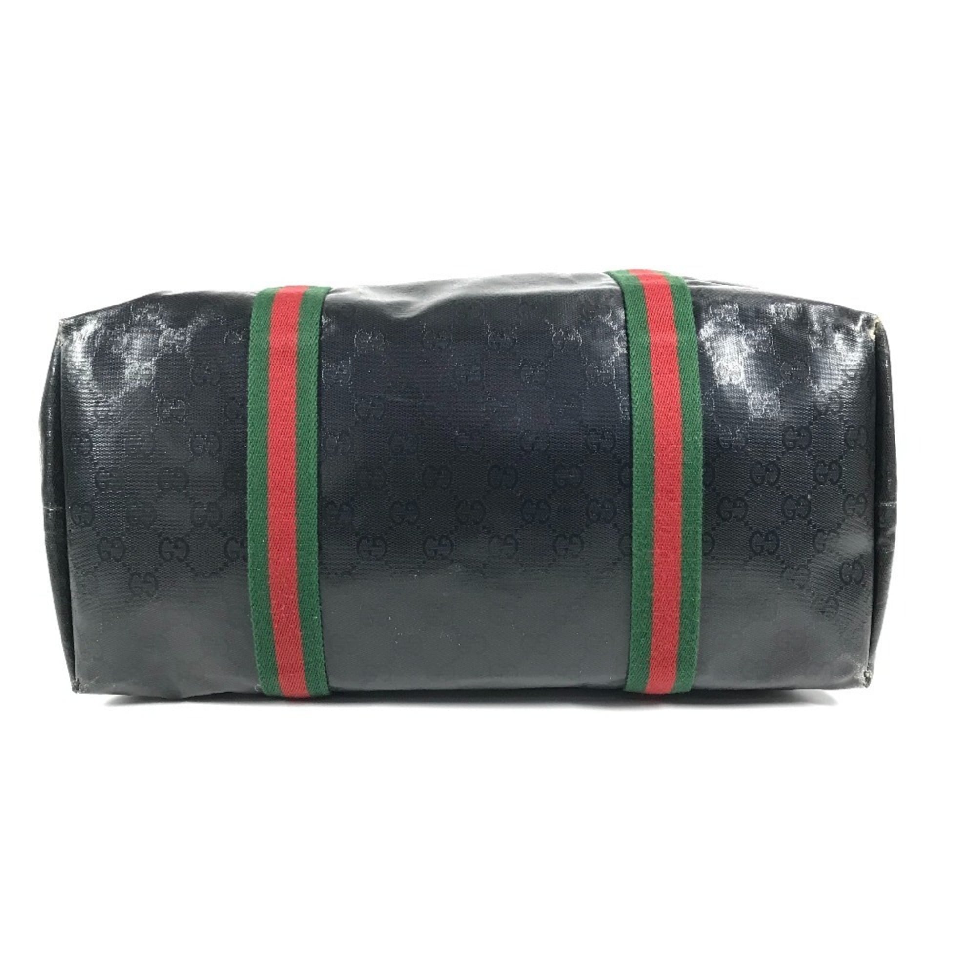 Gucci Black Coated Canvas Handbag Tote Bag (Pre-Owned)